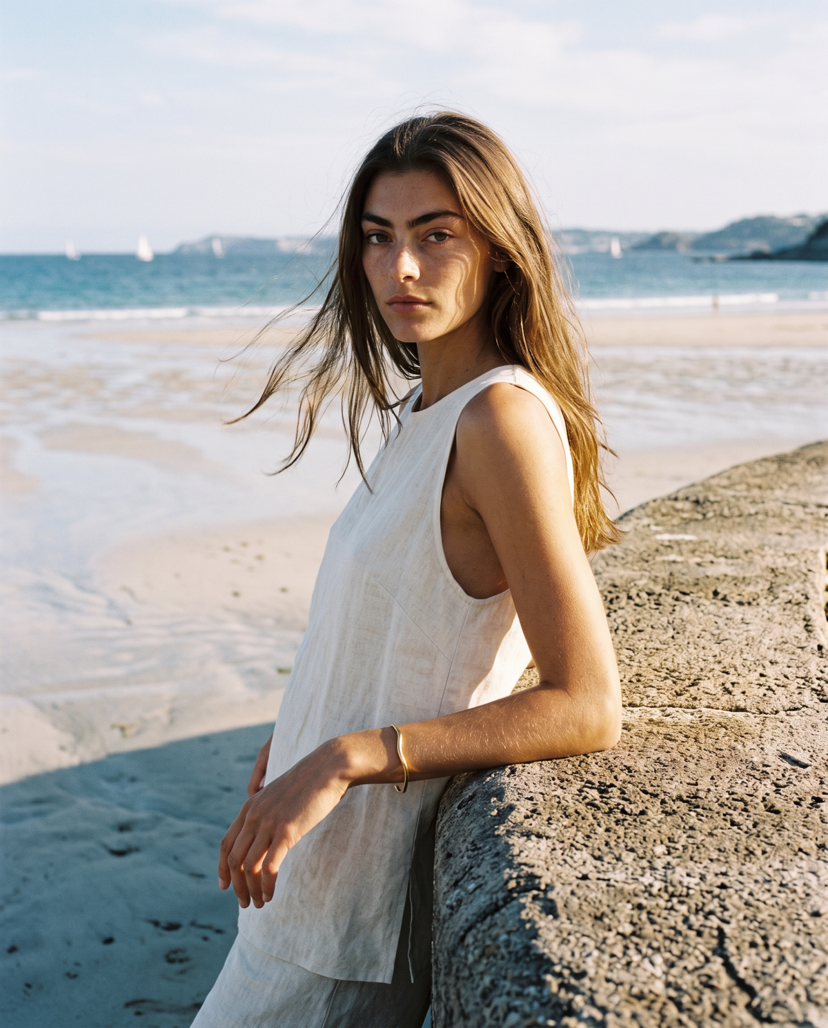 Wave Flow Bangle worn by a model