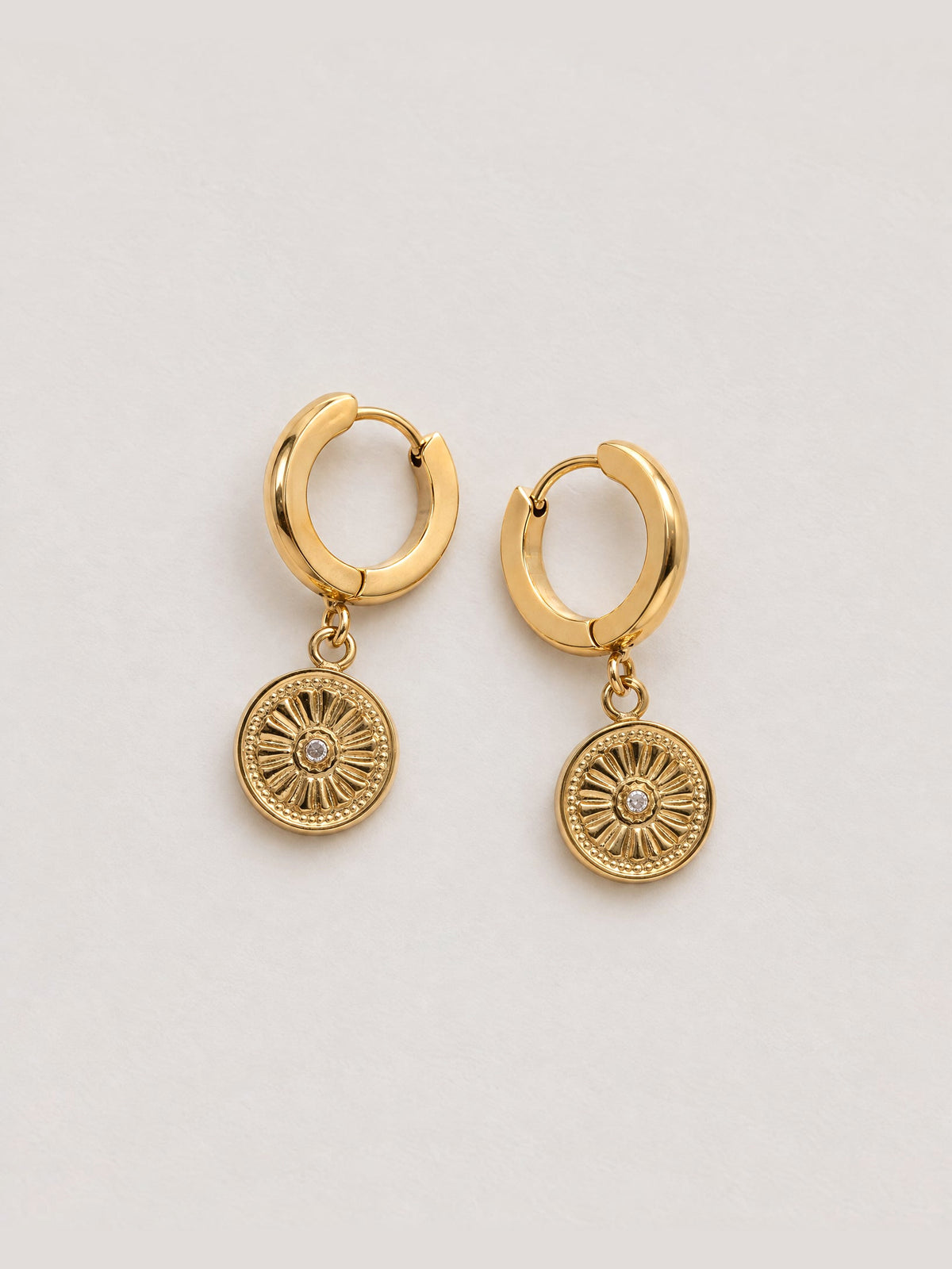 Flower Drop Hoops-4